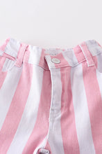 Load image into Gallery viewer, Pink Stripe Flares Jeans