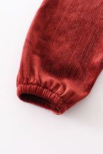 Load image into Gallery viewer, Brown Velvet Ruffle Dress