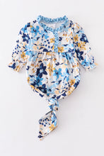 Load image into Gallery viewer, Blue Floral Baby Gown