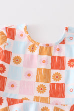 Load image into Gallery viewer, Multicolored plaid floral dress