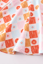 Load image into Gallery viewer, Multicolored plaid floral dress