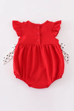 Load image into Gallery viewer, Red Go Dawgs Embroidery Romper