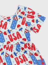 Load image into Gallery viewer, Fireworks twirl Dress
