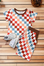 Load image into Gallery viewer, Multicolor Checker Shorts Set
