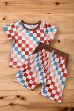 Load image into Gallery viewer, Multicolor Checker Shorts Set
