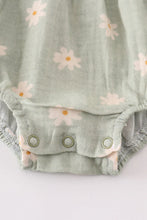 Load image into Gallery viewer, Sage Daisy Bubble Romper
