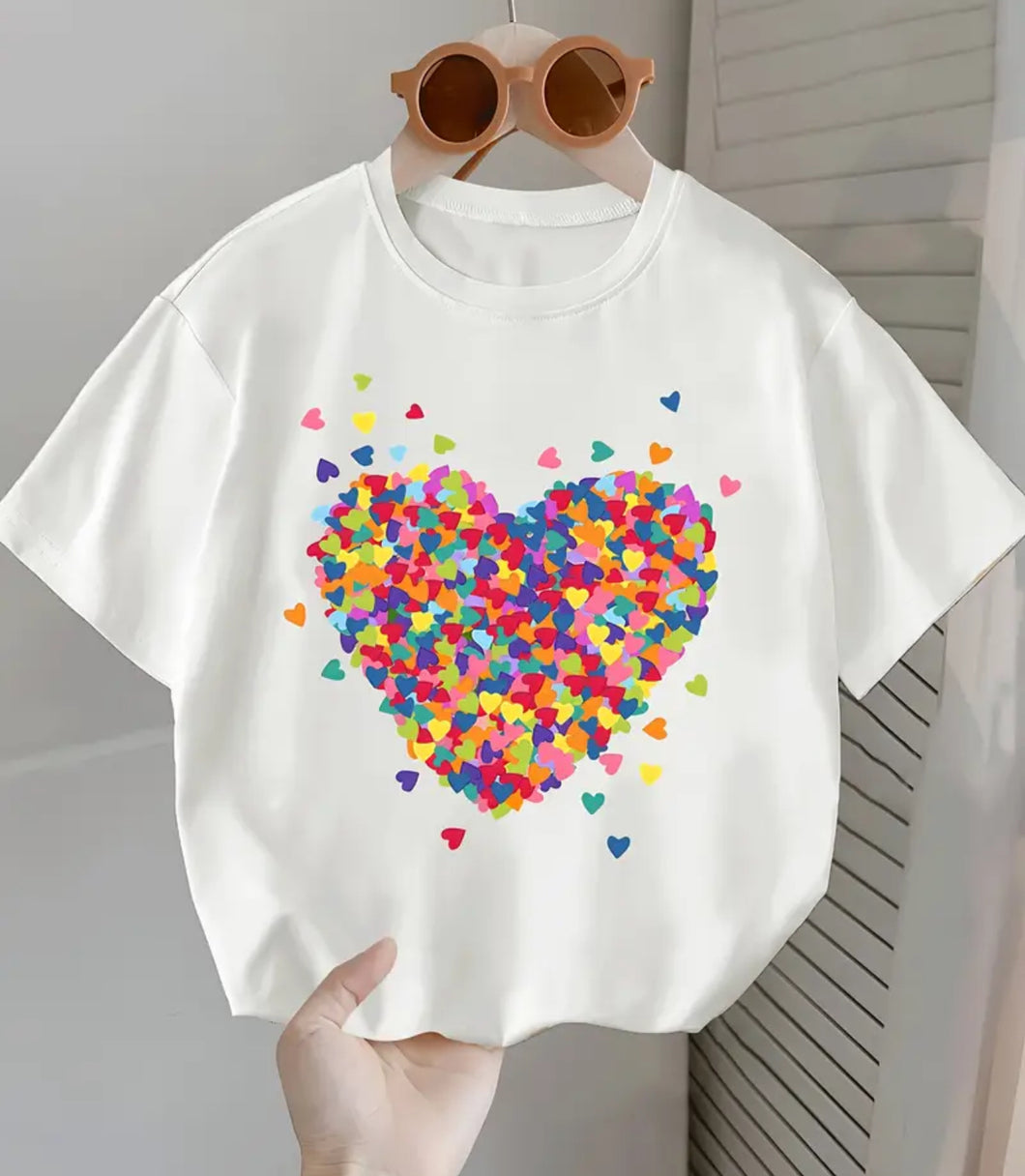 Colorful Heart T Shirt