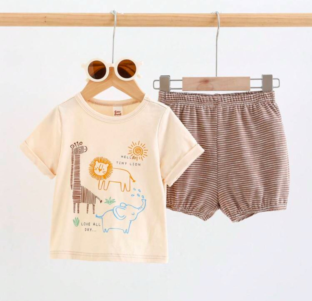 Giraffe Boy Shorts Set