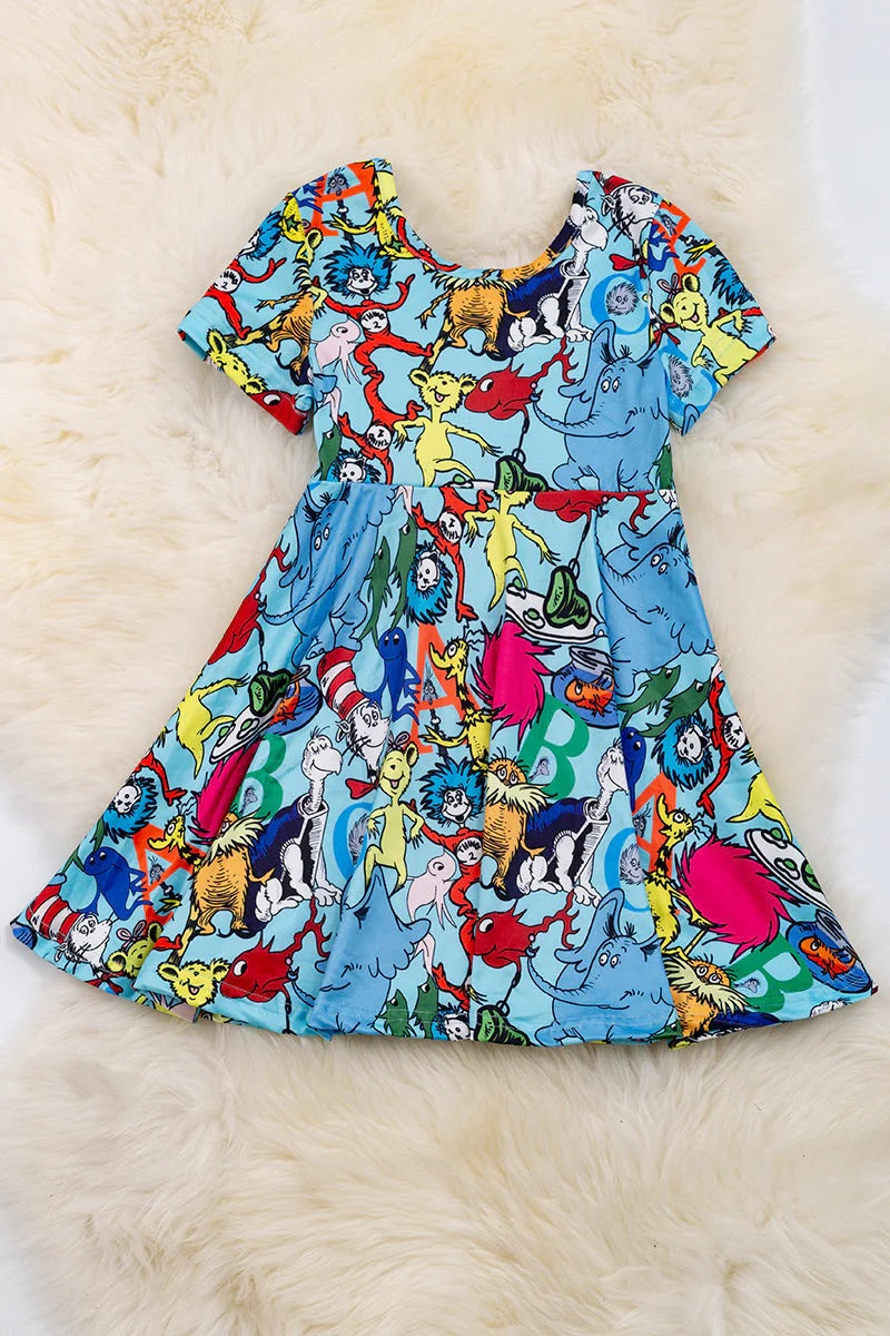 Dr Seuss Blue Dress