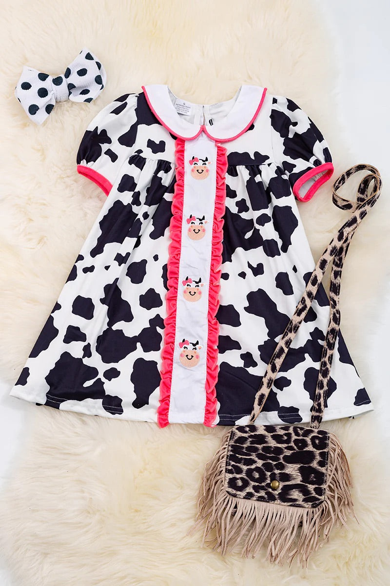 Cow Embroidered Dress