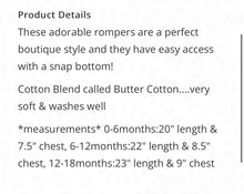 Load image into Gallery viewer, Blue Plaid Bunny Romper
