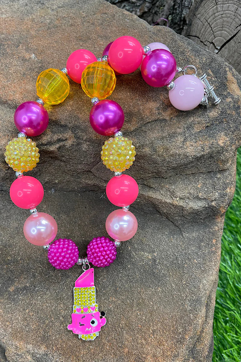 Lipstick Bubble Necklace
