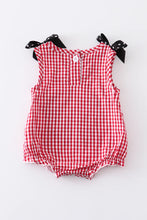 Load image into Gallery viewer, Red French Bubble Romper

