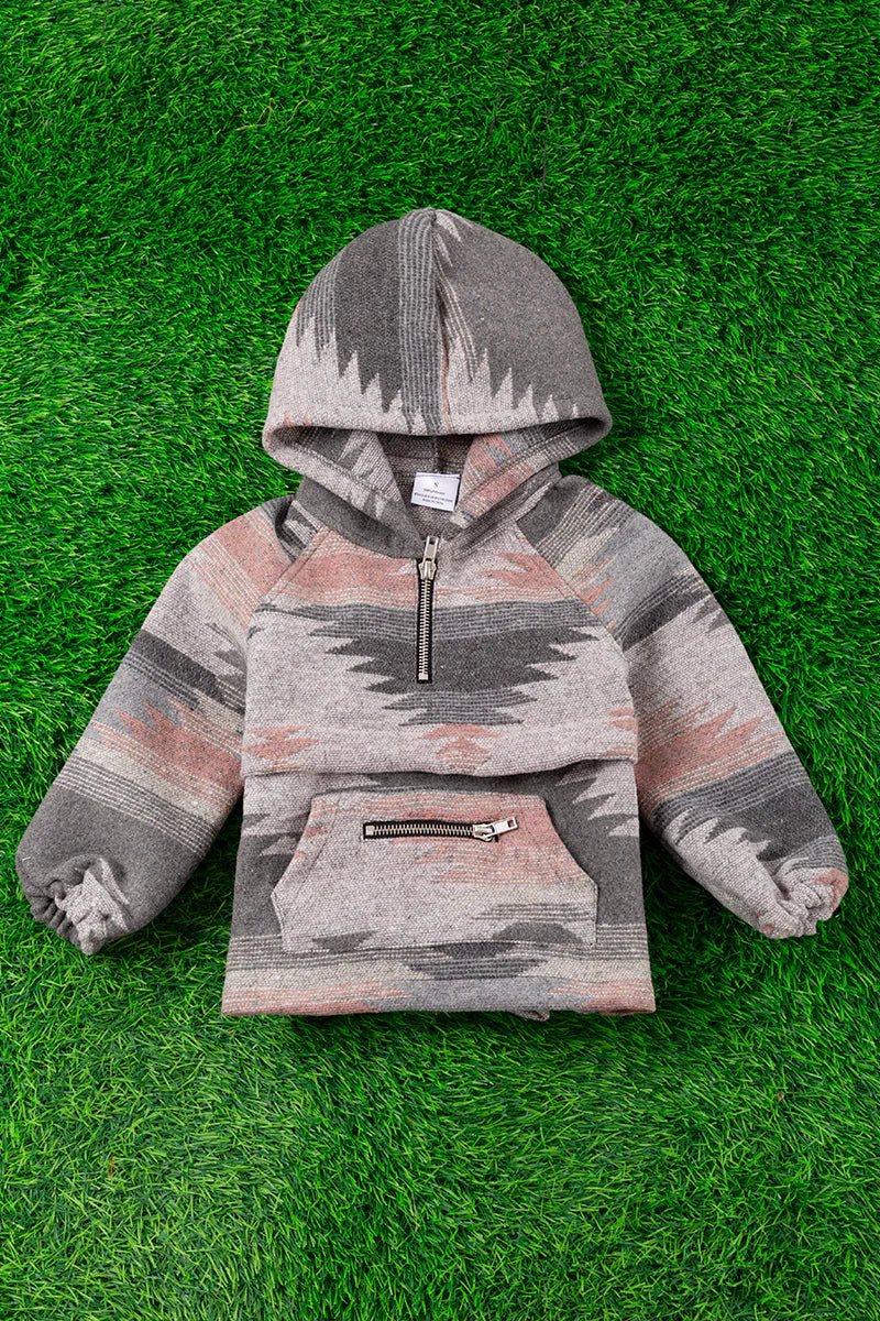 Gray Aztec Pullover