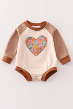 Load image into Gallery viewer, Brown Heart Romper
