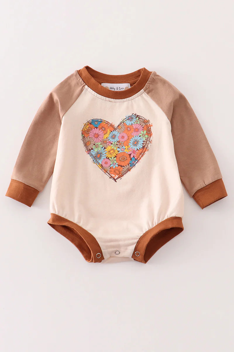Brown Heart Romper