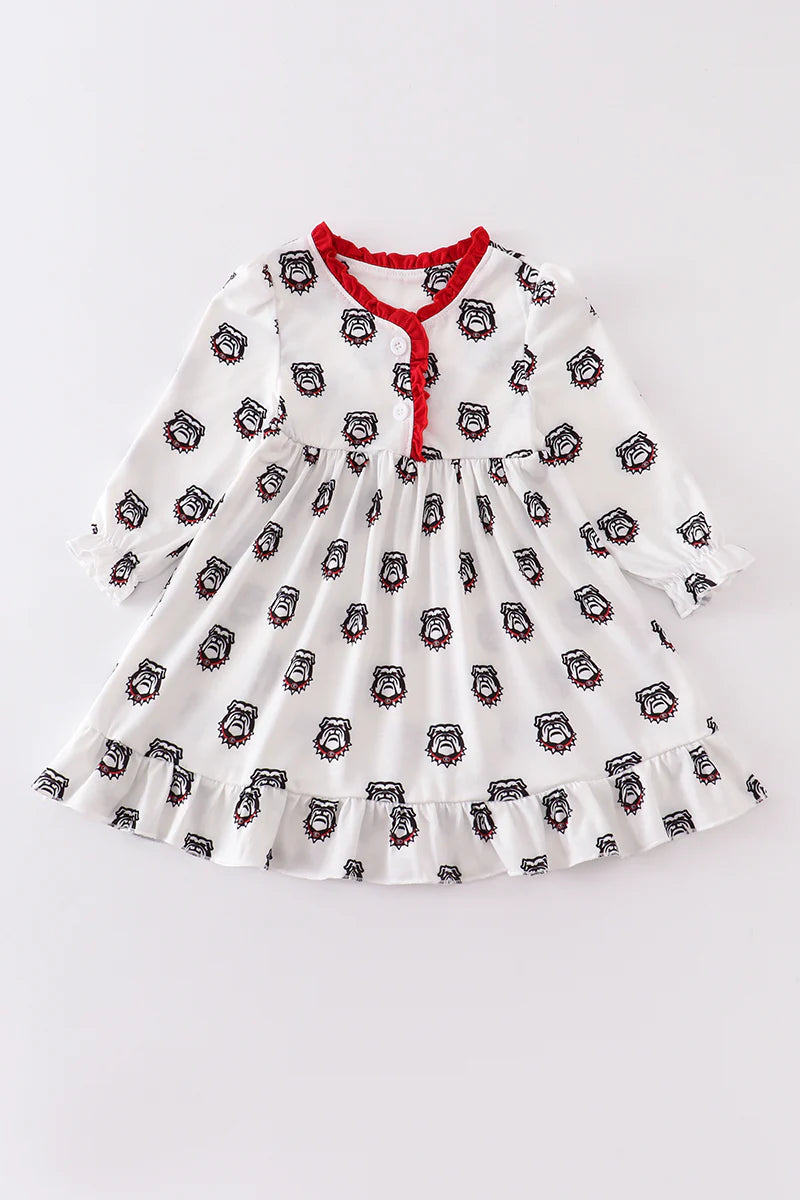 Bulldogs Ruffle Dress