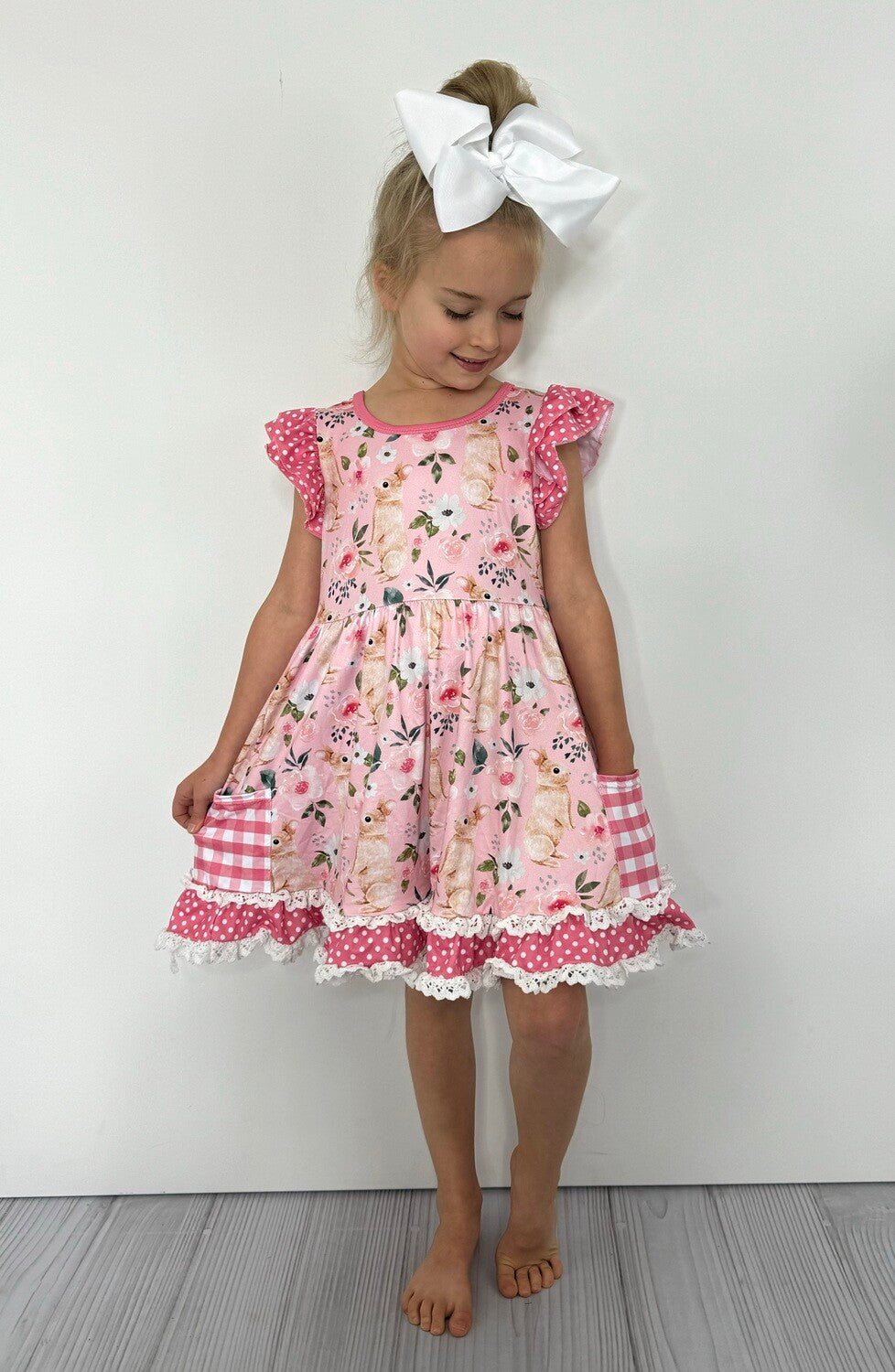 Coral Rabbit Dress