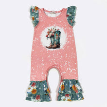 Load image into Gallery viewer, Teal Boots Romper
