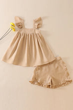 Load image into Gallery viewer, Beige Linen Shorts Set
