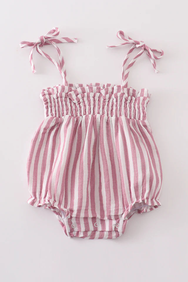 Muslin Stripe Bubble Romper
