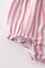Load image into Gallery viewer, Muslin Stripe Bubble Romper
