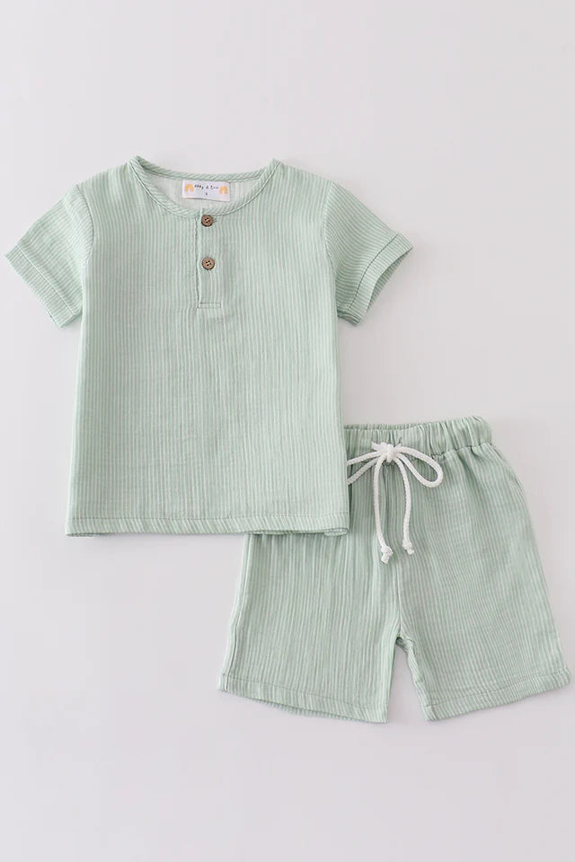 Sage Muslin B Shorts Set