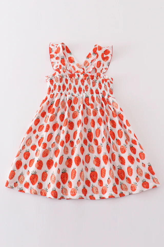 Strawberry Smocked Dress