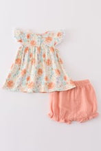 Load image into Gallery viewer, Floral Leaves Ruffle Set
