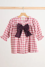Load image into Gallery viewer, Pink Gingham Bow Dress
