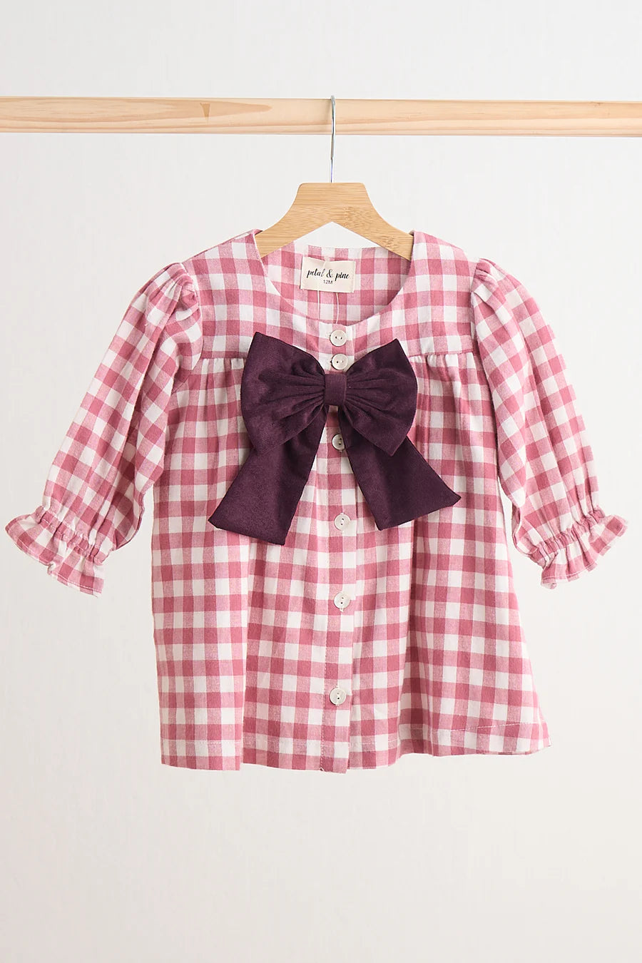 Pink Gingham Bow Dress