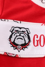 Load image into Gallery viewer, Red Go Dawgs Embroidery B Romper
