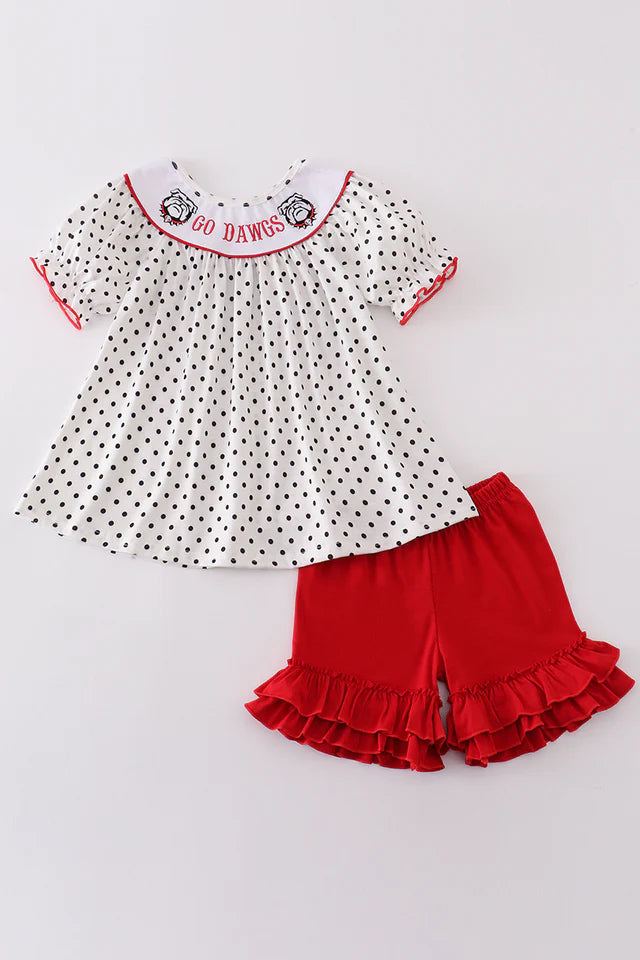 Red Go Dawgs Embroidery Set