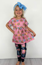 Load image into Gallery viewer, Highland Blooms Denim Pants Set
