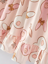 Load image into Gallery viewer, Easter Cute Rabbit Carrot  Ruffle Dress
