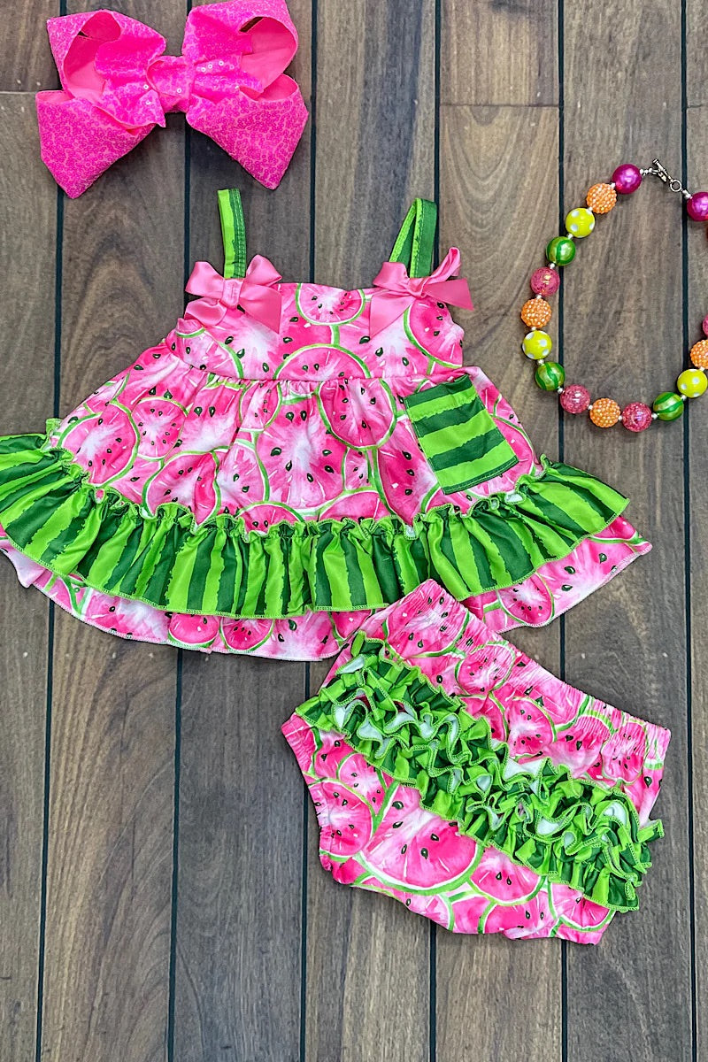 Watermelon Printed Swing Set