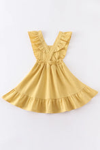 Load image into Gallery viewer, Mustard Flutter Trim Dress
