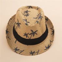 Load image into Gallery viewer, Leaf Printing Straw Hat
