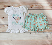 Load image into Gallery viewer, Stay Wild Mint Shorts Set
