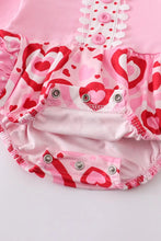 Load image into Gallery viewer, Pink Hearts Bubble Romper
