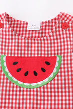 Load image into Gallery viewer, Watermelon Plaid Romper
