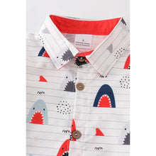 Load image into Gallery viewer, Navy Shark Shorts Set
