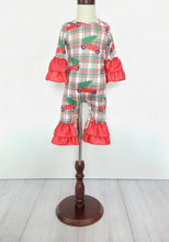 Load image into Gallery viewer, Plaid Christmas Truck Romper
