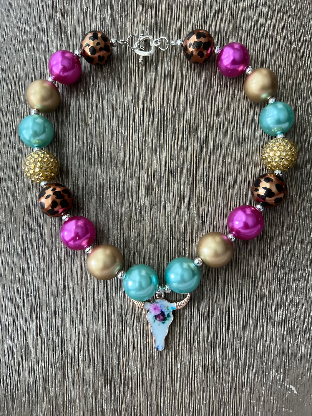 Leo Cow Skull Necklace