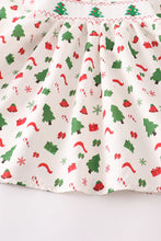 Load image into Gallery viewer, Christmas Tree Smocked Dress
