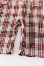 Load image into Gallery viewer, Plaid Christmas Overalls
