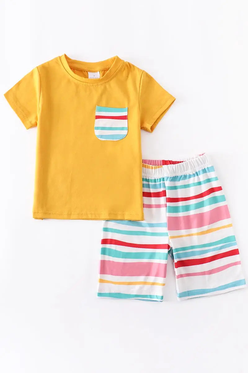 Striped Shorts Set