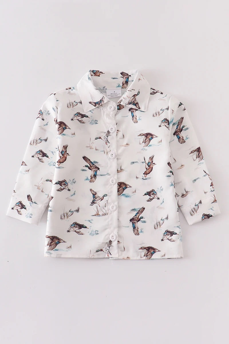 White Duck Smocked Shirt