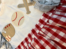 Load image into Gallery viewer, Red Baseball Applique Dress
