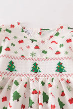 Load image into Gallery viewer, Christmas Tree Smocked Dress
